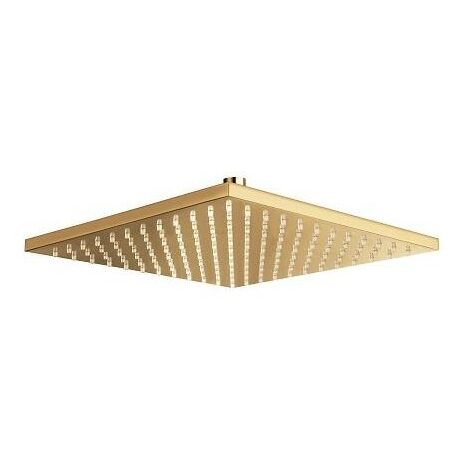 POMME DE DOUCHE CARREE 30X30 LAITON DORE - CRISTINA ONDYNA PD55752 (1/2)