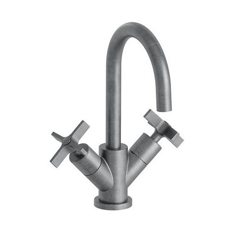 Lavabo Cross Road Melangeur Monotrou + Vidage Metal Brosse Robinetterie CROSS ROAD - CRISTINA ONDYNA CR22677 (1/2)