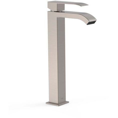 TRES 00681001AC CUADRO Grifo Monomando XXL Caño Alto para Lavabo Color Acero - ref: 00681001AC (1/2)
