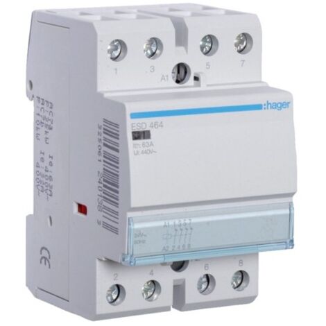 Contact 63A, 4O, 24V - AUTOMATISMES HAGER ESD464 (1/2)