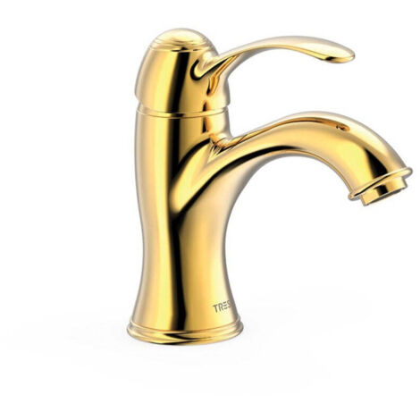 TRES 24210301OR TRES CLASIC Grifo Monomando para Lavabo Color Oro 24K - ref: 24210301OR (1/2)