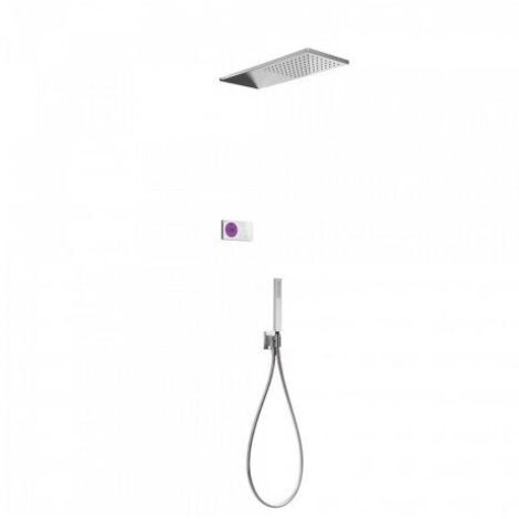 Kit de douche thermostatique électronique et encastré SHOWER TECHNOLOGY avec contrôle électronique compris (blanc) - TRES 092865 (1/4)