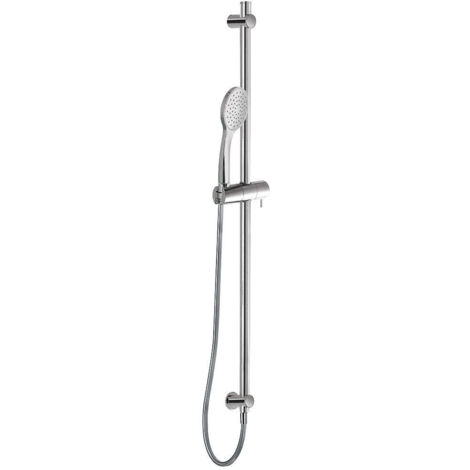 Barre coulissante Ø 20,6 mm. Long. 966 mm. Flexible satin. Avec prise d'eau murale - TRES 06193105 (1/2)