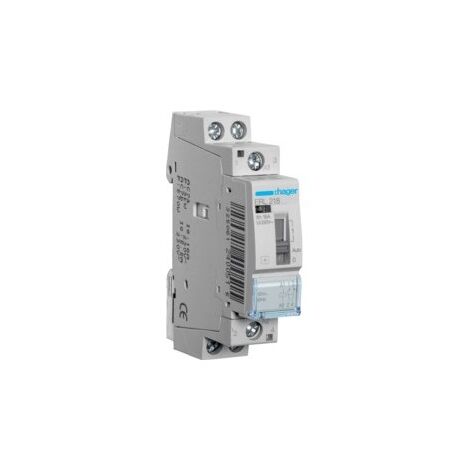 Hager – Relais de commande 16A 1F+1O 12V – Bobine CA 12V – Montage rail DIN – Charge max 3000W – Pour chantiers humides (1/5)