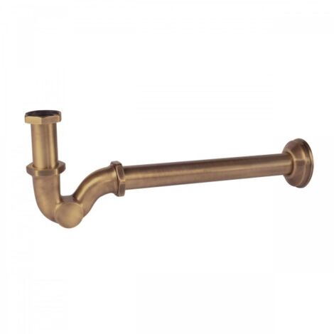 Siphon en S articulé pour lavabo Laiton Mat - TRES 03463820LM (1/2)