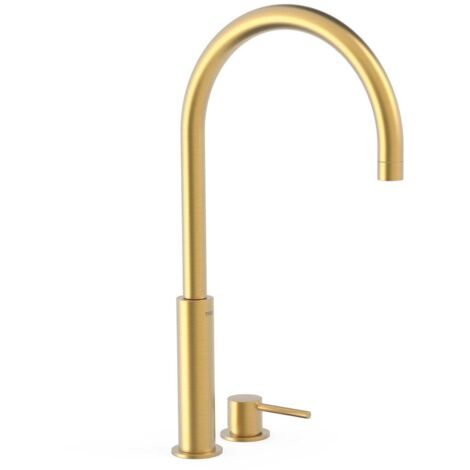 Mitigeur de lavabo sur gorge Or Mat - TRES 26110502OM (1/2)
