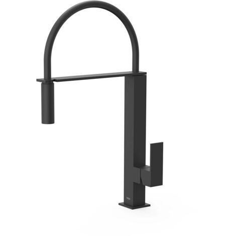 Mitigeur évier Noir Mat avec bec extractible - TRES 00648701NM (1/2)