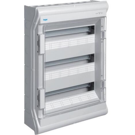 Coffret étanche vector IP55 3 rangées 54 modules h602mm l418mm HAGER VE318F