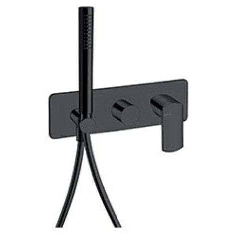 DOUCHE MURAL PROFILO ENCASTRE 2 SORTIES BLACK MAT - CRISTINA ONDYNA PF60213 (1/2)