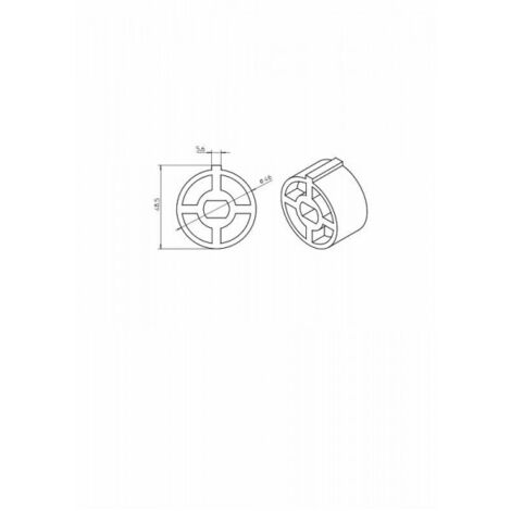Adaptateur rond 50x1,5mm avec clavette S CAME YK5131 (1/2)