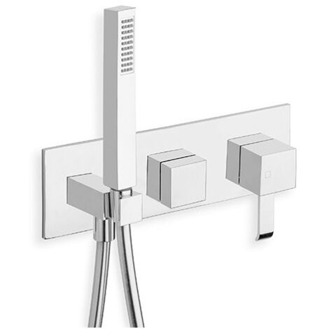 FACADE EXTERNE QUADRI DOUCHE MURALE 2 SORTIES SANS MECANISME EX QM608 - CRISTINA ONDYNA QM60251 (1/2)