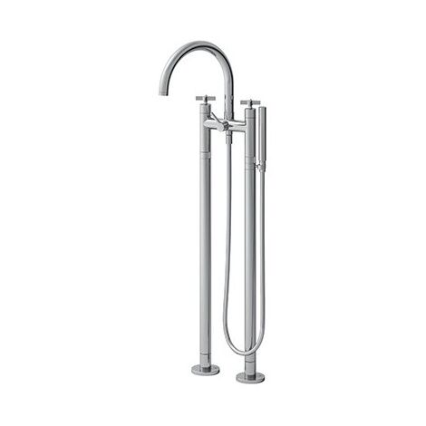 Melangeur Bain Douche Sur Pied Cross Road Chrome Robinetterie CROSS ROAD - CRISTINA ONDYNA CR10651