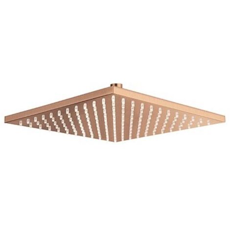 Pomme De Douche Carree 30X30 Laiton Or Rose Brosse Robinetterie ITALY - CRISTINA ONDYNA PD55734P (1/2)