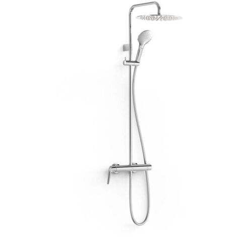 Ensemble mitigeur mural à 2 voies pour douche Chrome - TRES 28119101 (1/2)