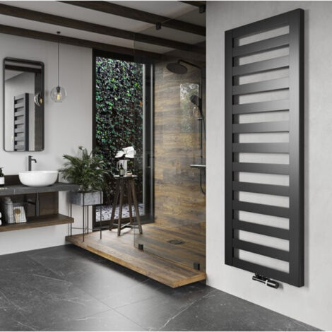 Sèche serviettes eau chaude RASP 867W Gris Anthracite Mat - FINIMETAL RA07159016S0022 (1/2)