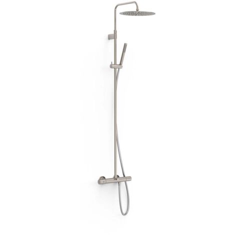Ensemble de robinet thermostatique mural à 3 voies pour baignoire et douche Acier - TRES 19031202AC (1/2)