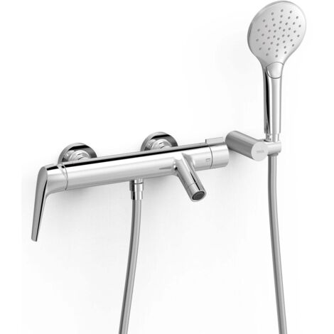 Mitigeur mural pour baignoire et doucheDouchette à main anticalcaire Chrome - TRES 28117001 (1/2)