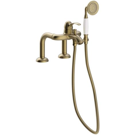 Mitigeur bain d’étagère Douchette à main anticalcaire. Flexible double agrafage - TRES 24219401LM (1/2)