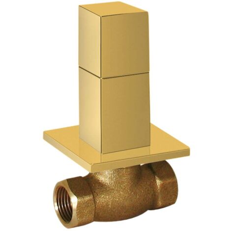 TRES 00715501OR Llave de Paso Empotrada Color Oro 24K - ref: 00715501OR (1/2)