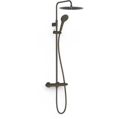 Ensemble de robinet thermostatique mural à 2 voies pour douche Noir bronze - TRES 19038705KMB (1/2)