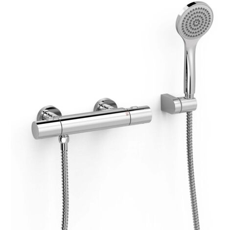 Robinet thermostatique mural Over-wall pour doucheDouchette à main Chrome - TRES 19016419 (1/2)