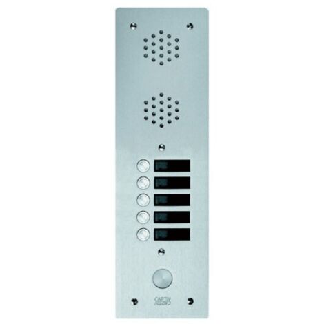 Platine de rue interphone anti-vandale en aluminium encastrée - URMET 7771/5