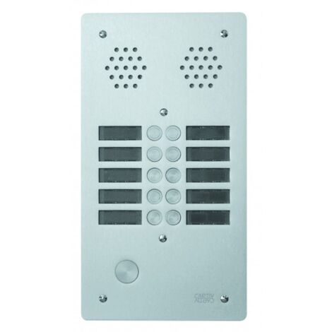 Plaque a.v alu 6mm 2r 10bp - URMET 7772/10