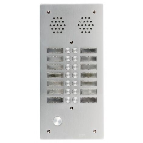 Plaque a.v alu 6mm 2r 14bp URMET 7772/14