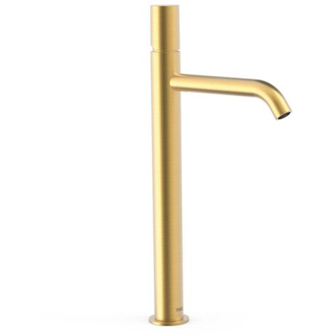 TRES 26130801OM STUDY Grifo Monomando XXL Caño Alto para Lavabo Color Oro Mate 24K - ref: 26130801OM (1/2)