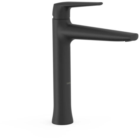 Mitigeur haut pour lavabo avec flexibles d’alimentation Noir mat - TRES 28120301NM (1/2)