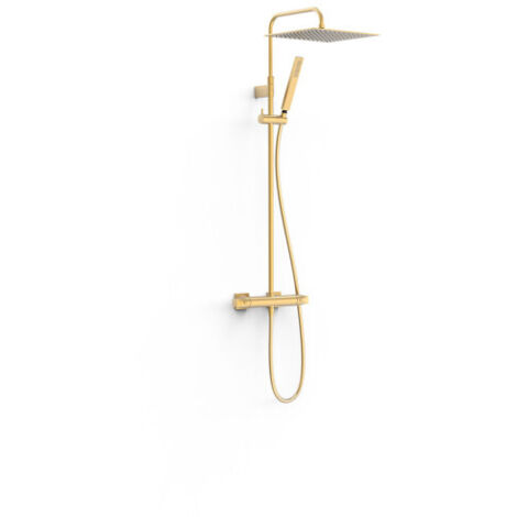 Ensemble de robinet thermostatique mural à 2 voies pour douche Or Mat 24K - TRES 19039307OM (1/2)