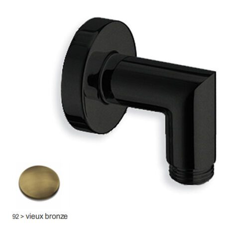 Prise d'eau laiton ronde coudée Vieux Bronze - CRISTINA ONDYNA PD46392 (1/2)