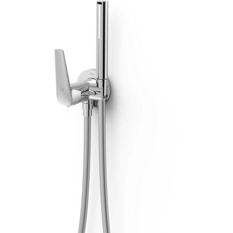 Mitigeur encastré avec douche pour WCÀ eau chaude et eau froide Chrome - TRES 28112301 (1/2)