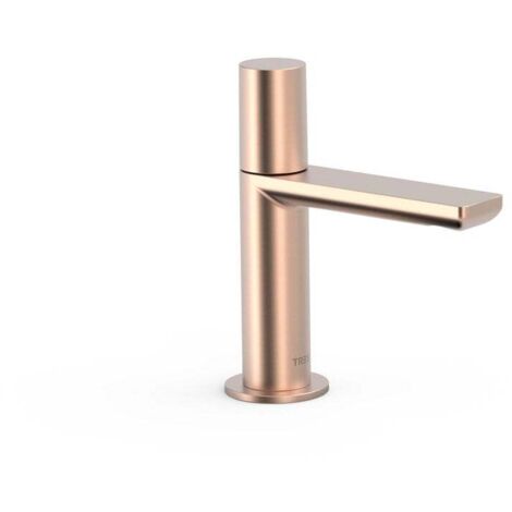 Robinet à 1 eau pour lavaboAvec flexible d’alimentation G3/8. Or Rose Mat 24K - TRES 21150301OPM (1/2)