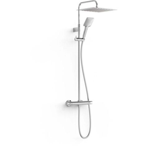 Ensemble de robinet thermostatique mural à 2 voies pour douche Chrome - TRES 19038702 (1/2)