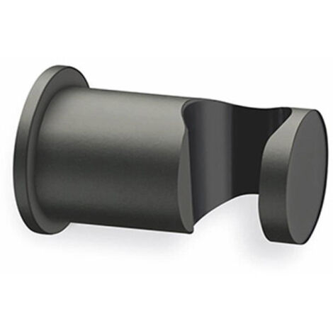 Support douchette rond mural Chromé Noir - CRISTINA ONDYNA PD44972 (1/2)