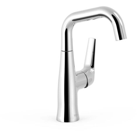 Mitigeur avec manette latérale pour lavabo Chrome - TRES 28144701 (1/2)