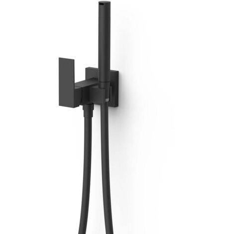 Mitigeur encastré avec douche pour WC Option pour murs en pladur Noir mat - TRES 00612302NM (1/2)