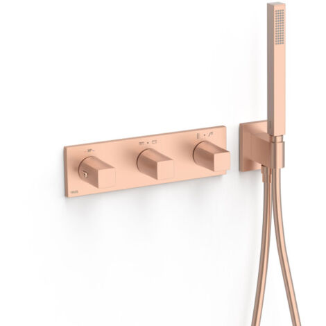 Robinet thermostatique encastré à 4 voies B-system Or Rose Mat 24K - TRES 30725401OPM (1/2)