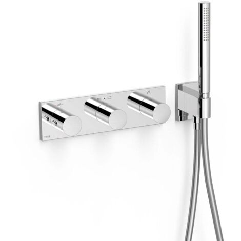 Robinet thermostatique encastré à 3 voies B-system Chrome - TRES 30735301 (1/2)