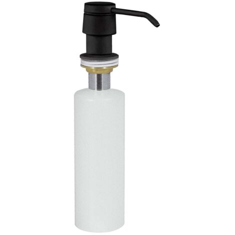 Distributeur de savon encastré au plan de toilette Noir mat - TRES 13474110NM (1/2)