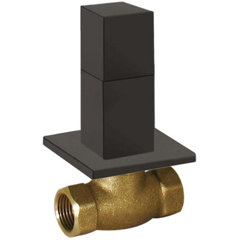 Robinet d’arrêt encastréRaccord fileté femelle : 1/2". Noir mat - TRES 00715501NM (1/2)