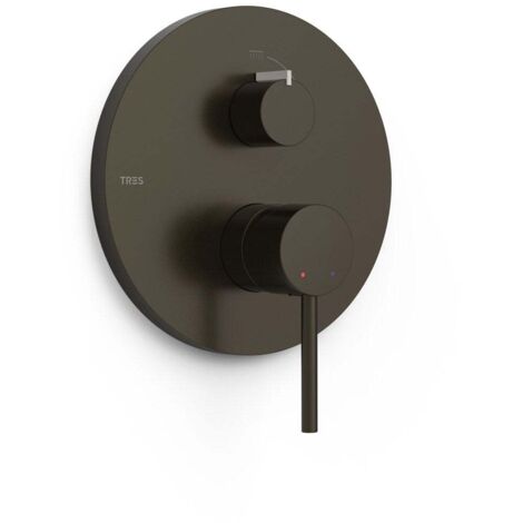 Pièce apparente pour boîtier encastré Rapid-box 2 voiesPièce apparente Noir bronze - TRES 26228110KMB (1/2)