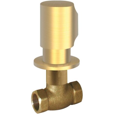 Robinet d’arrêt encastréRaccord fileté femelle : 3/4". Or Mat 24K - TRES 06151101OM (1/2)