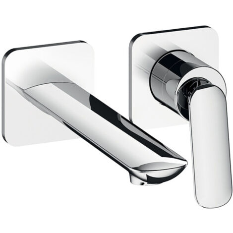 Façade mitigeur lavabo large encastré 2 trous Chromé Foil - CRISTINA ONDYNA FL25951 (1/2)