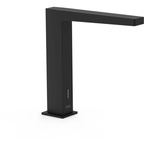 Robinet électronique à 1 eau pour lavaboActivé capteur infrarouge. Noir mat - TRES 20261310NM (1/2)