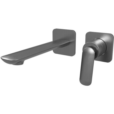 Façade mitigeur lavabo encastré 2 trous Métal Brossé Foil - CRISTINA ONDYNA FL25777 (1/2)