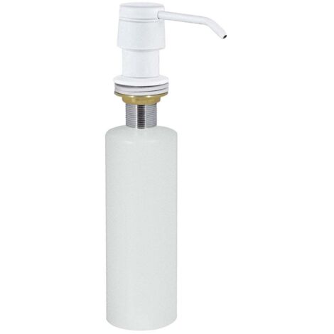 Distributeur de savon encastré au plan de toilette Blanc mat - TRES 13474110BM (1/2)