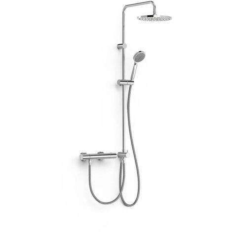 Ensemble de robinet thermostatique mural à 2 voies pour douche Chrome - TRES 19038501 (1/2)
