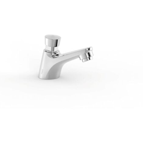Robinet temporisé pour lavabo une seule eau entrée 1/2 G Chromé - TRES 21210301 (1/2)